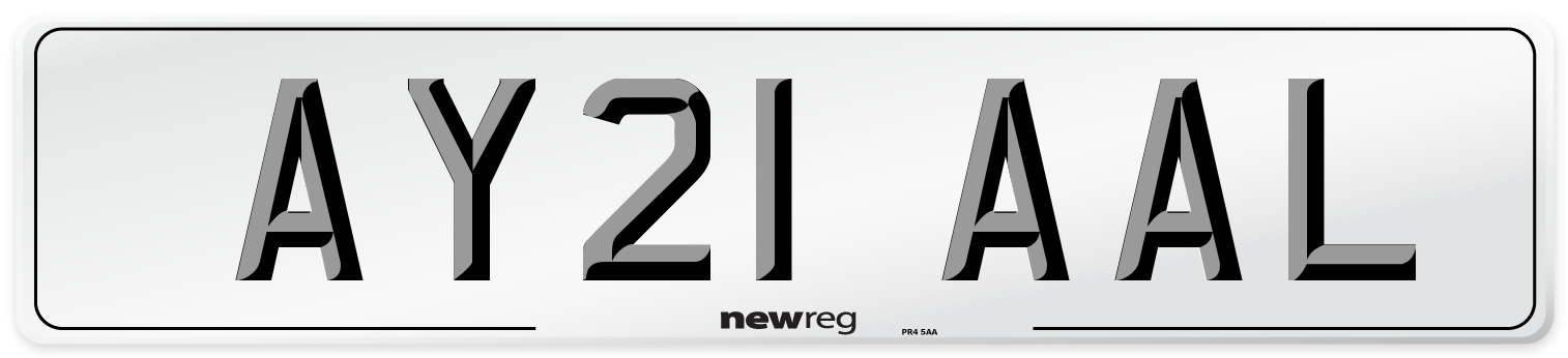 AY21 AAL Number Plate from New Reg